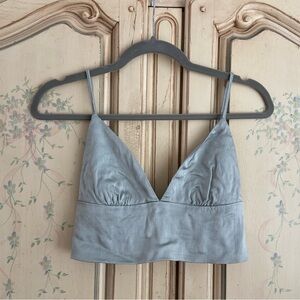 ZARA triangle silky crop top